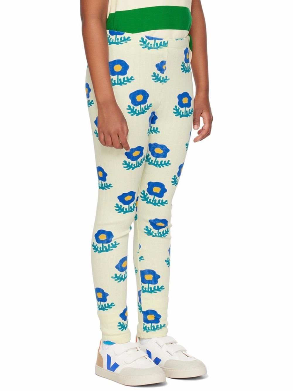 Tiny Cottons Kids Floral Print Cream Leggings
